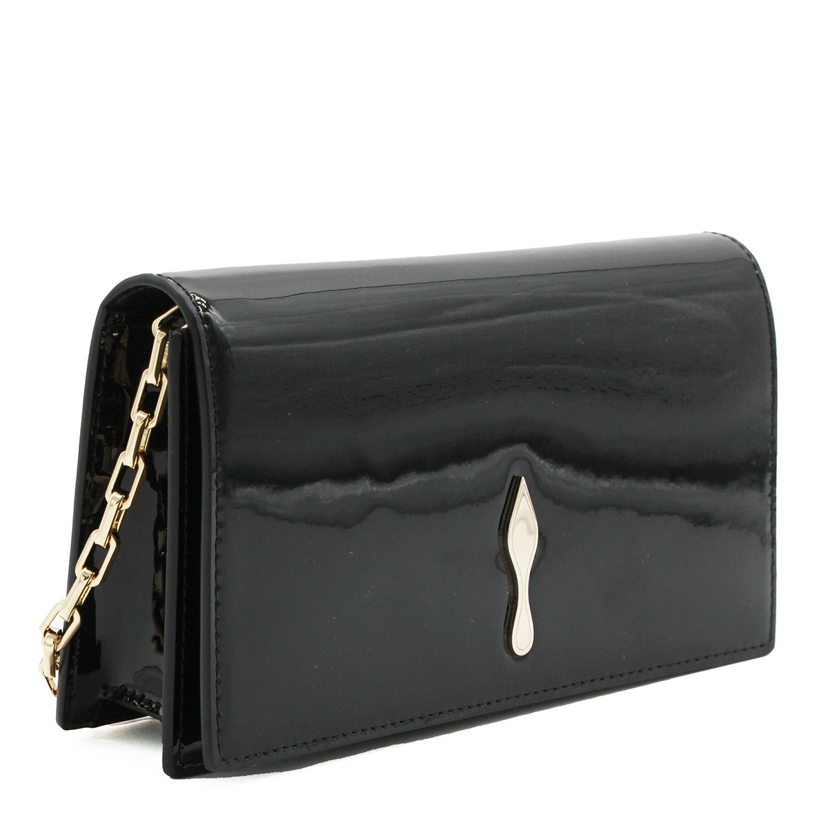 BLACK LEATHER BETTINA CLUTCH