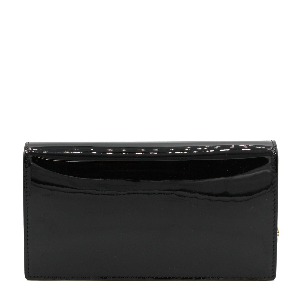 BLACK LEATHER BETTINA CLUTCH