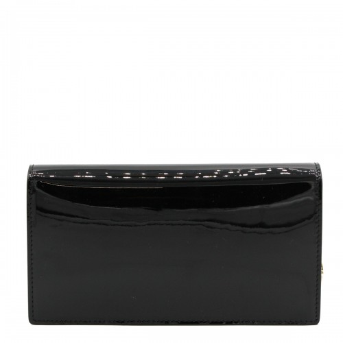 BLACK LEATHER BETTINA CLUTCH