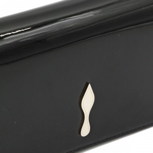 BLACK LEATHER BETTINA CLUTCH