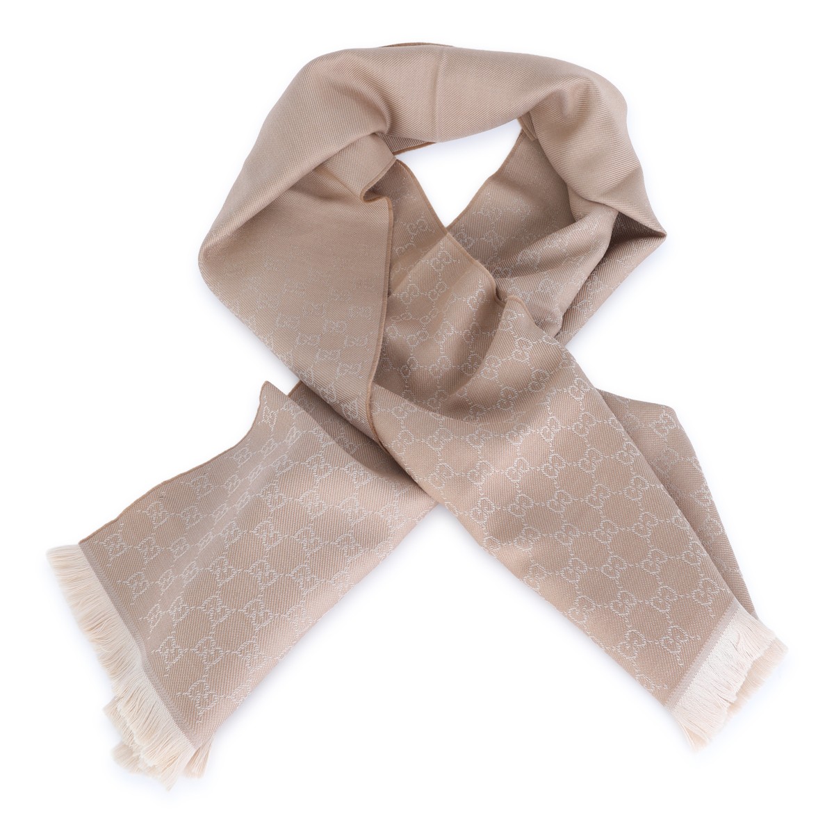 BEIGE WOOL SCARF