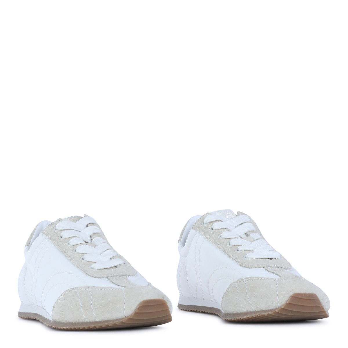 WHITE AND GREY FLEX SNEAKERS