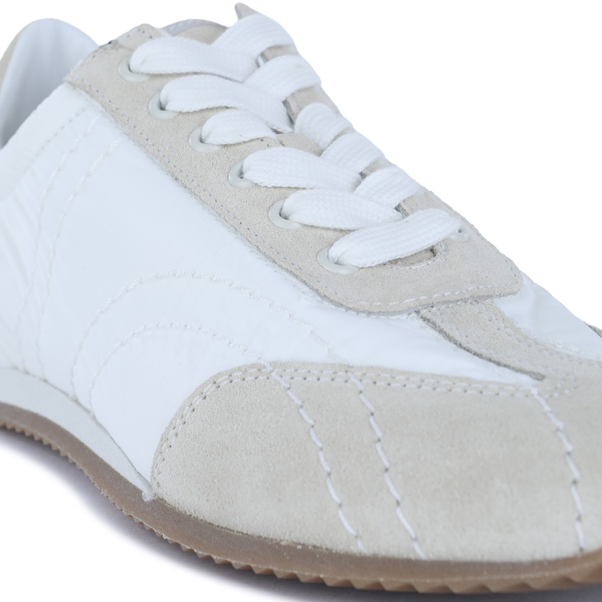 WHITE AND GREY FLEX SNEAKERS
