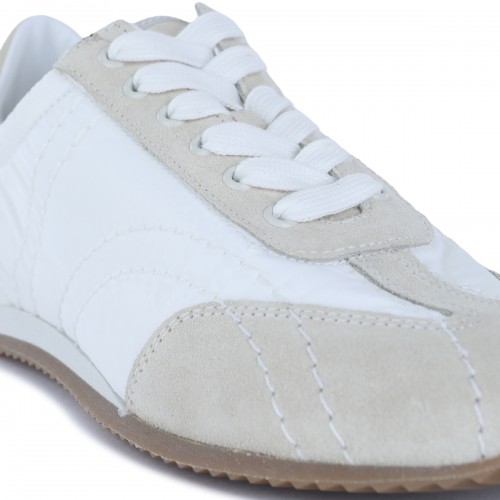 WHITE AND GREY FLEX SNEAKERS