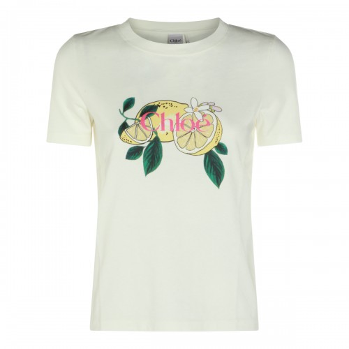 WHITE COTTON T-SHIRT