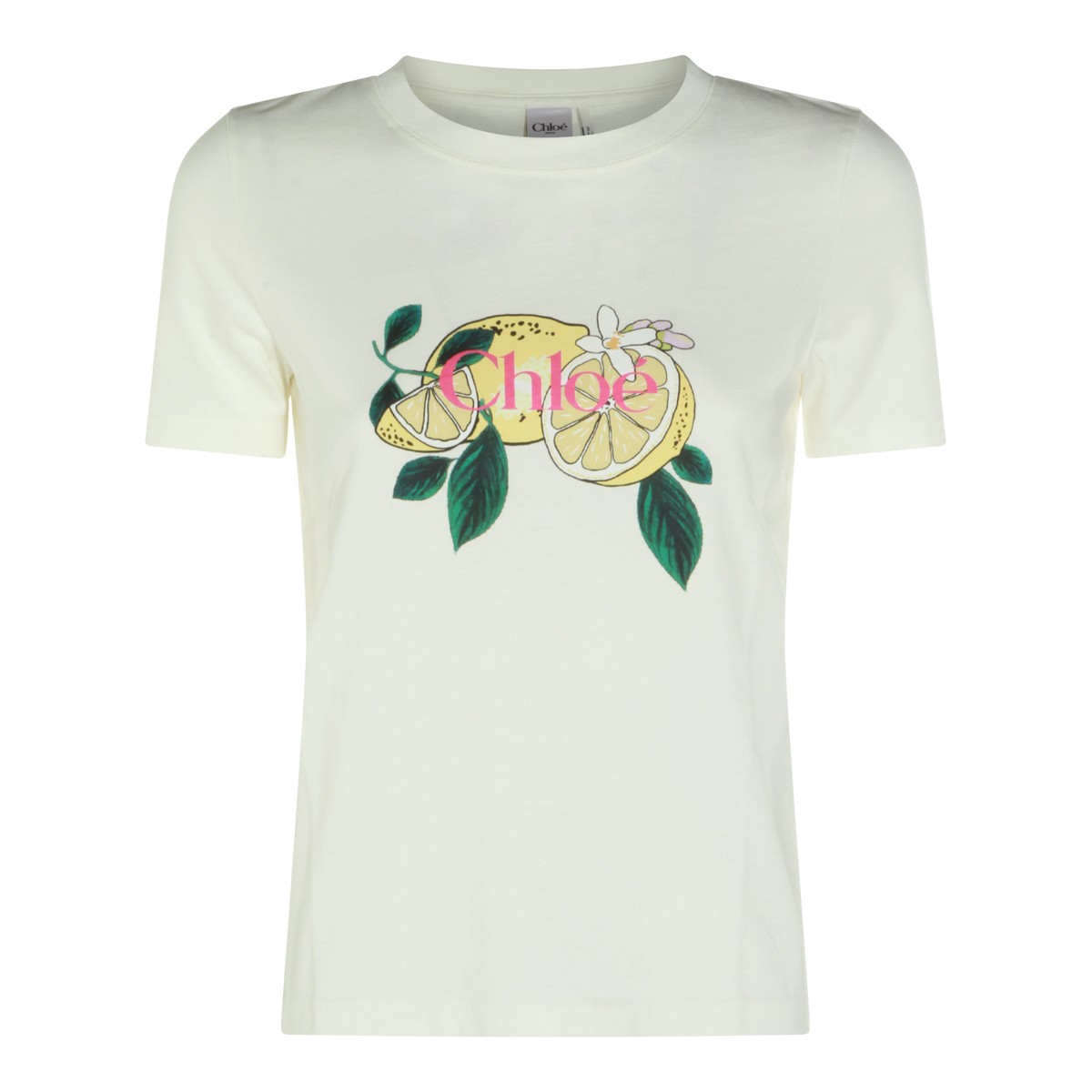 WHITE COTTON T-SHIRT