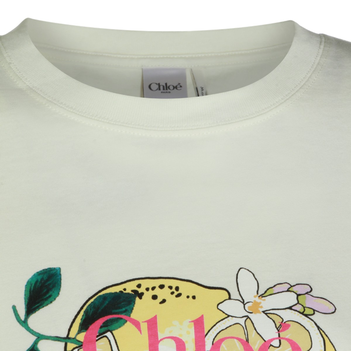 WHITE COTTON T-SHIRT