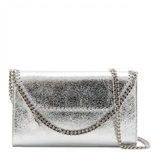 SILVER FAUX LEATHER...