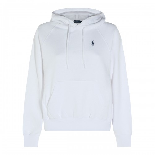 WHITE COTTON SWEATSHIRT