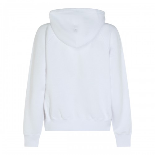 WHITE COTTON SWEATSHIRT
