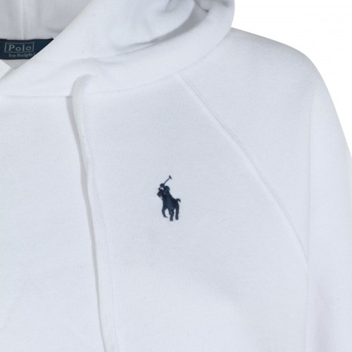 WHITE COTTON SWEATSHIRT