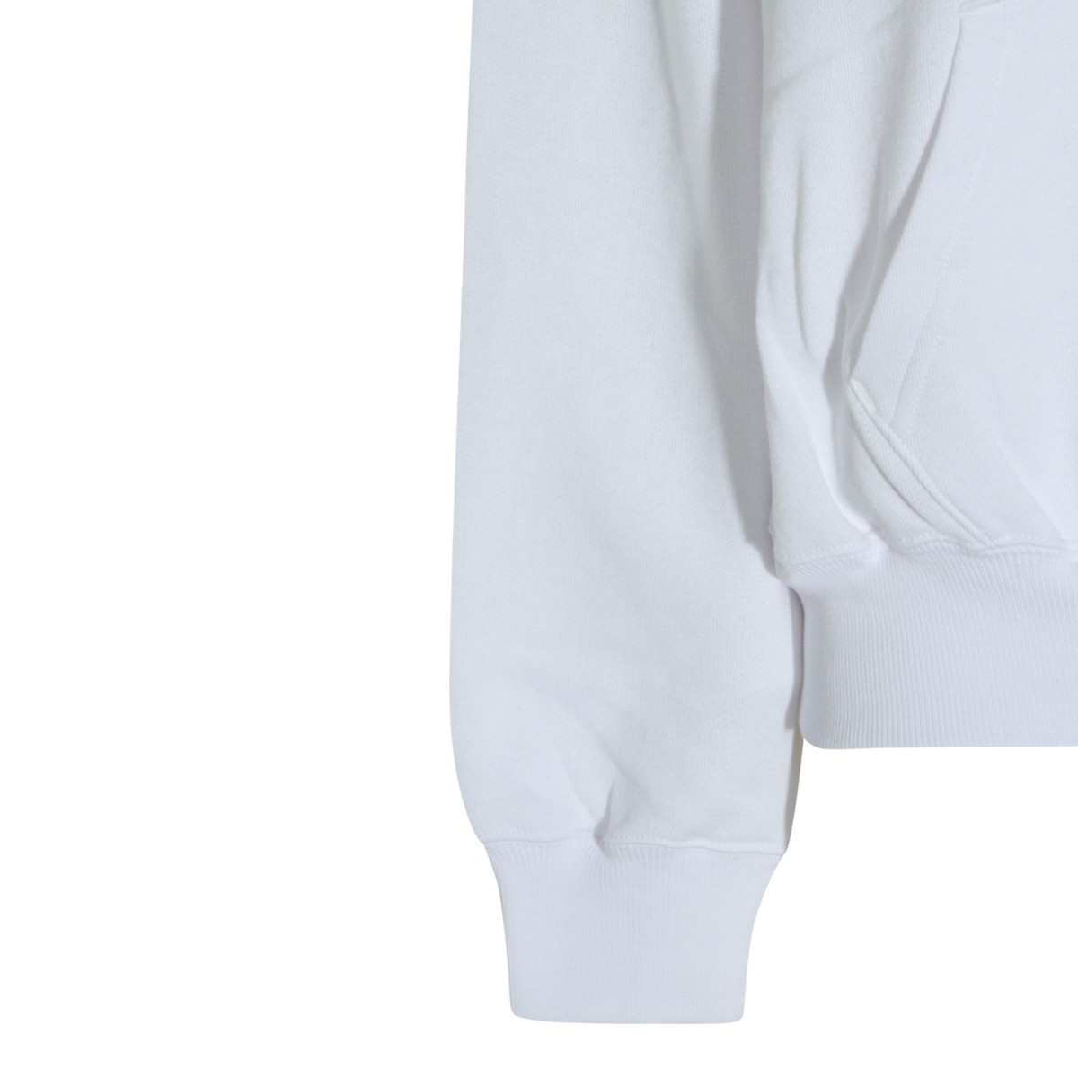 WHITE COTTON SWEATSHIRT