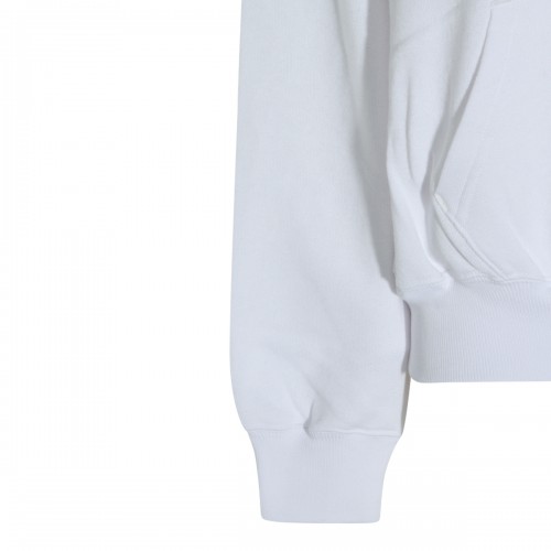 WHITE COTTON SWEATSHIRT
