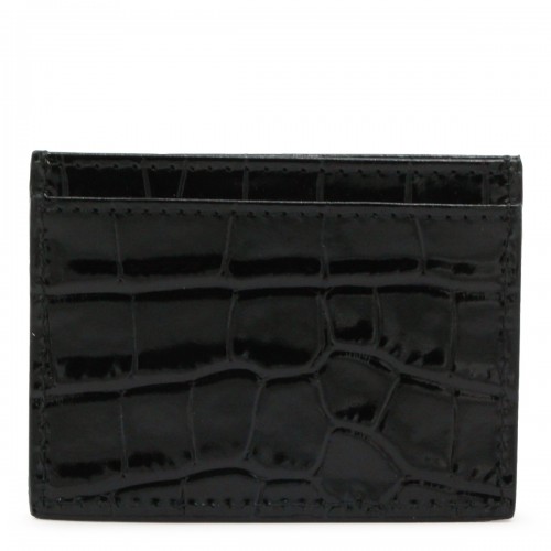 BLACK LEATHER CARD HOLDER 2