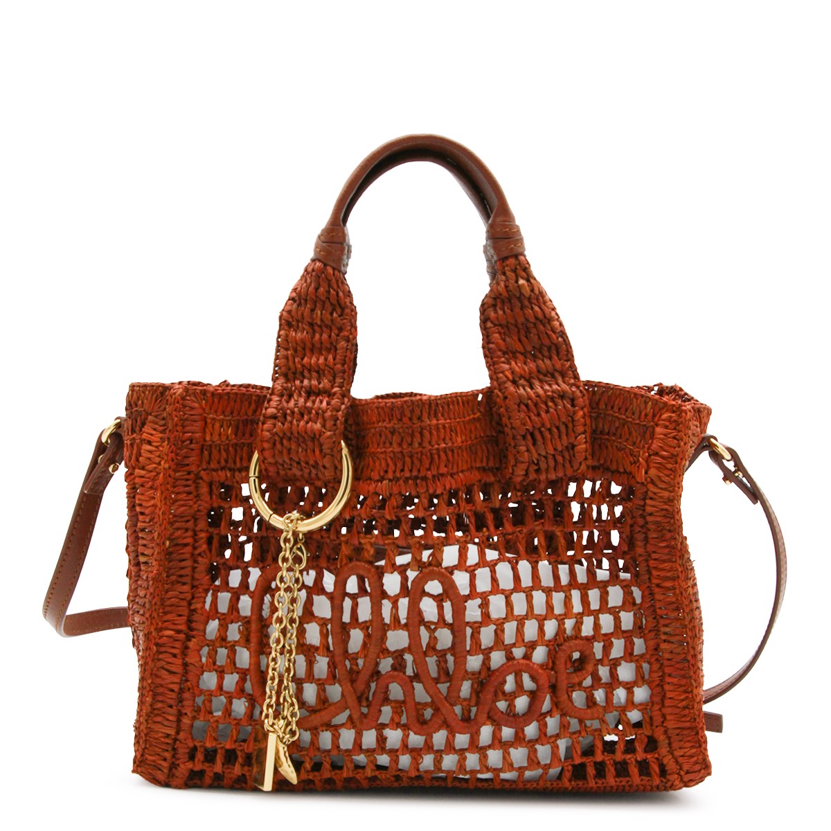 BROWN SUMMER BANANA TOP HANDLE BAG