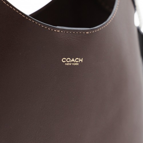 BROWN LEATHER BROOKLYN TOTE BAG 28