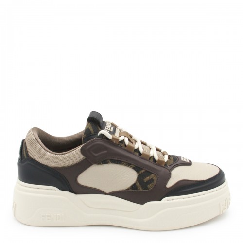 BROWN AND WHITE LEATHER...