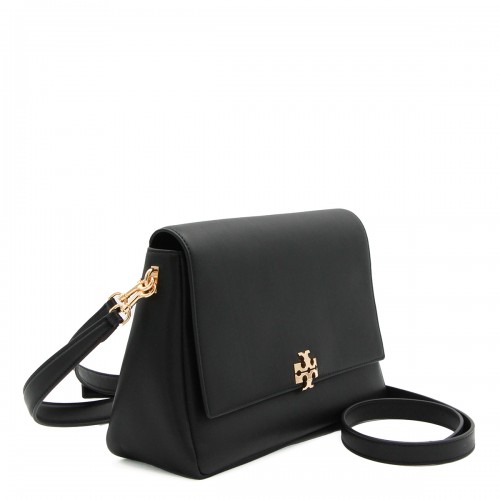 BLACK LEATHER CHARLIE MEDIUM SHOULDER BAG