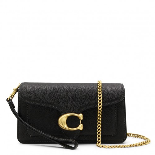 BLACK LEATHER TABBY CROSSBODY BAG