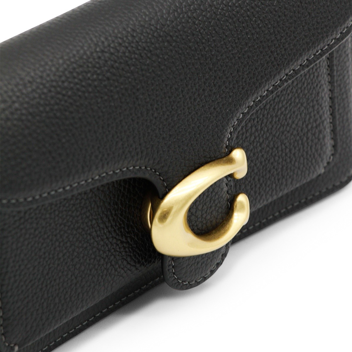 BLACK LEATHER TABBY CROSSBODY BAG