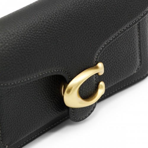 BLACK LEATHER TABBY CROSSBODY BAG