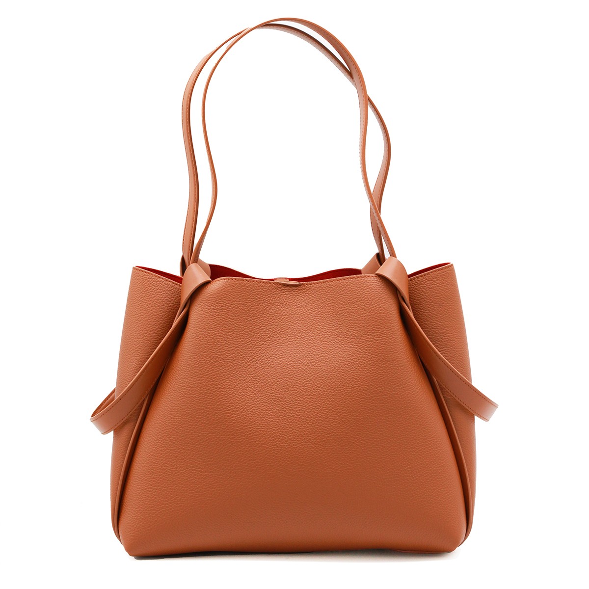 COGNAC LEATHER BETTINA SMALL SHOULDER...