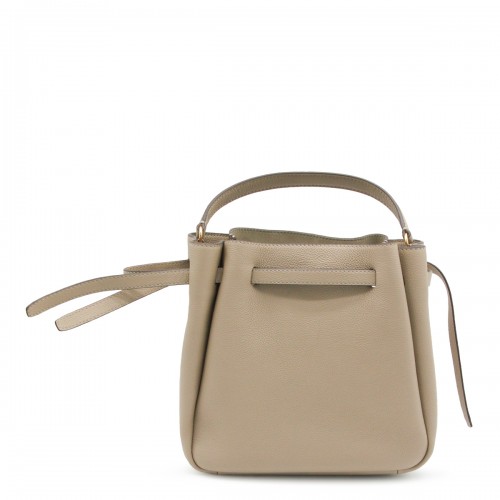 GREY LEATHER ROMY SATCHEL