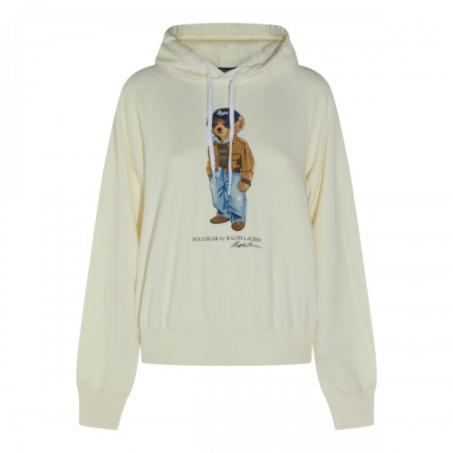 WHITE COTTON SWEATSHIRT