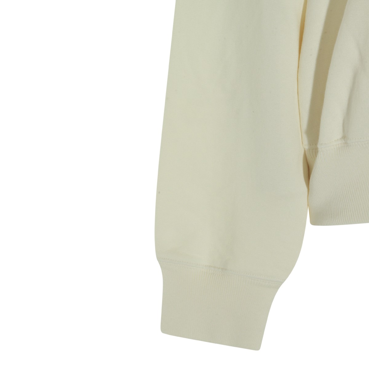 WHITE COTTON SWEATSHIRT