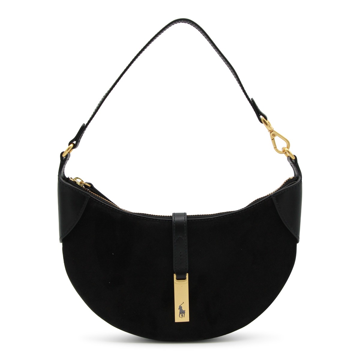 BLACK LEATHER SHOULDER BAG