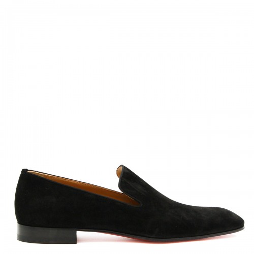 BLACK LEATHER DANDELION LOAFERS