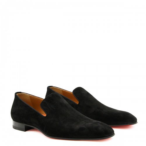 BLACK LEATHER DANDELION LOAFERS