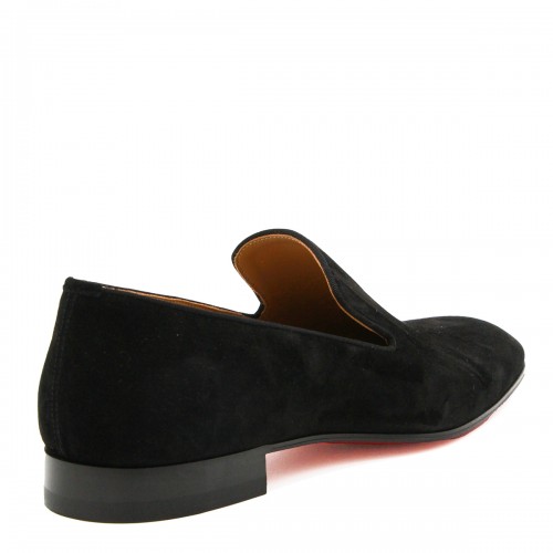 BLACK LEATHER DANDELION LOAFERS