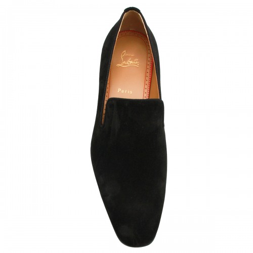 BLACK LEATHER DANDELION LOAFERS