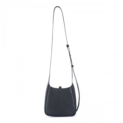 BLACK LEATHER MILLER SWING SHOULDER BAG