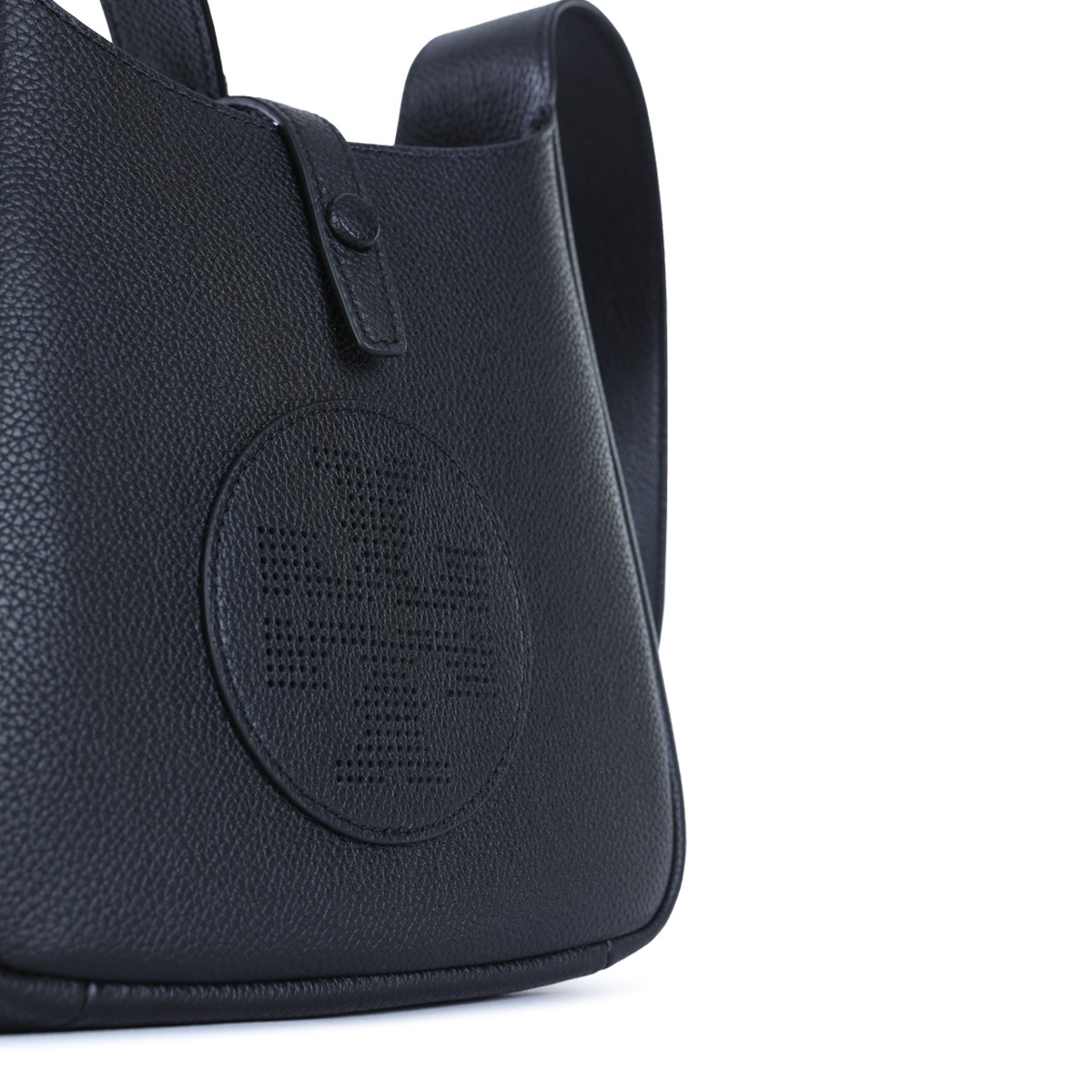 BLACK LEATHER MILLER SWING SHOULDER BAG