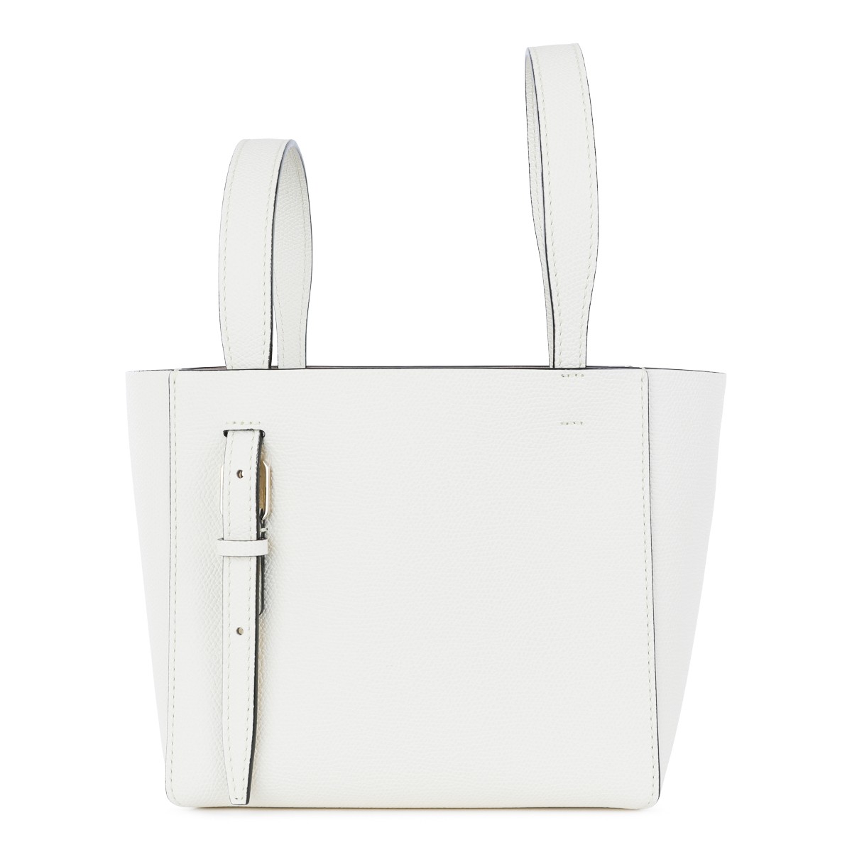 WHITE LEATHER TOTE