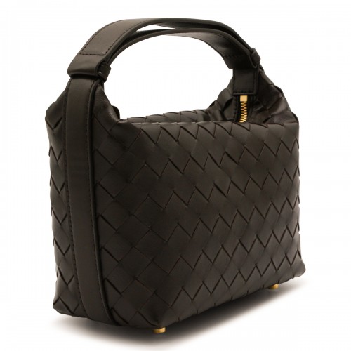 DARK BROWN LEATHER WALLACE TOP HANDLE BAG