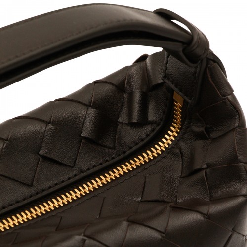 DARK BROWN LEATHER WALLACE TOP HANDLE BAG