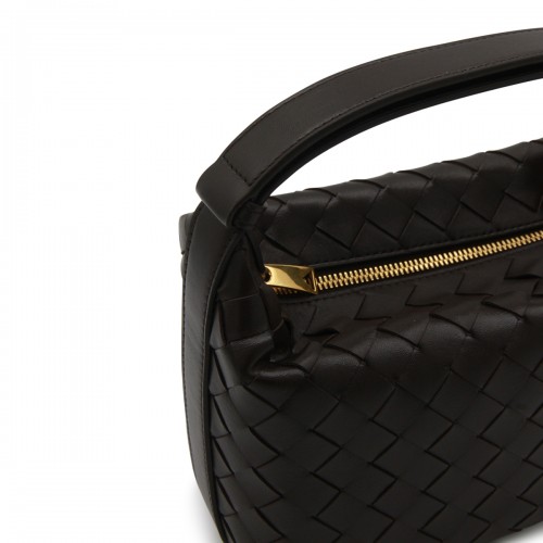 DARK BROWN LEATHER WALLACE TOP HANDLE BAG