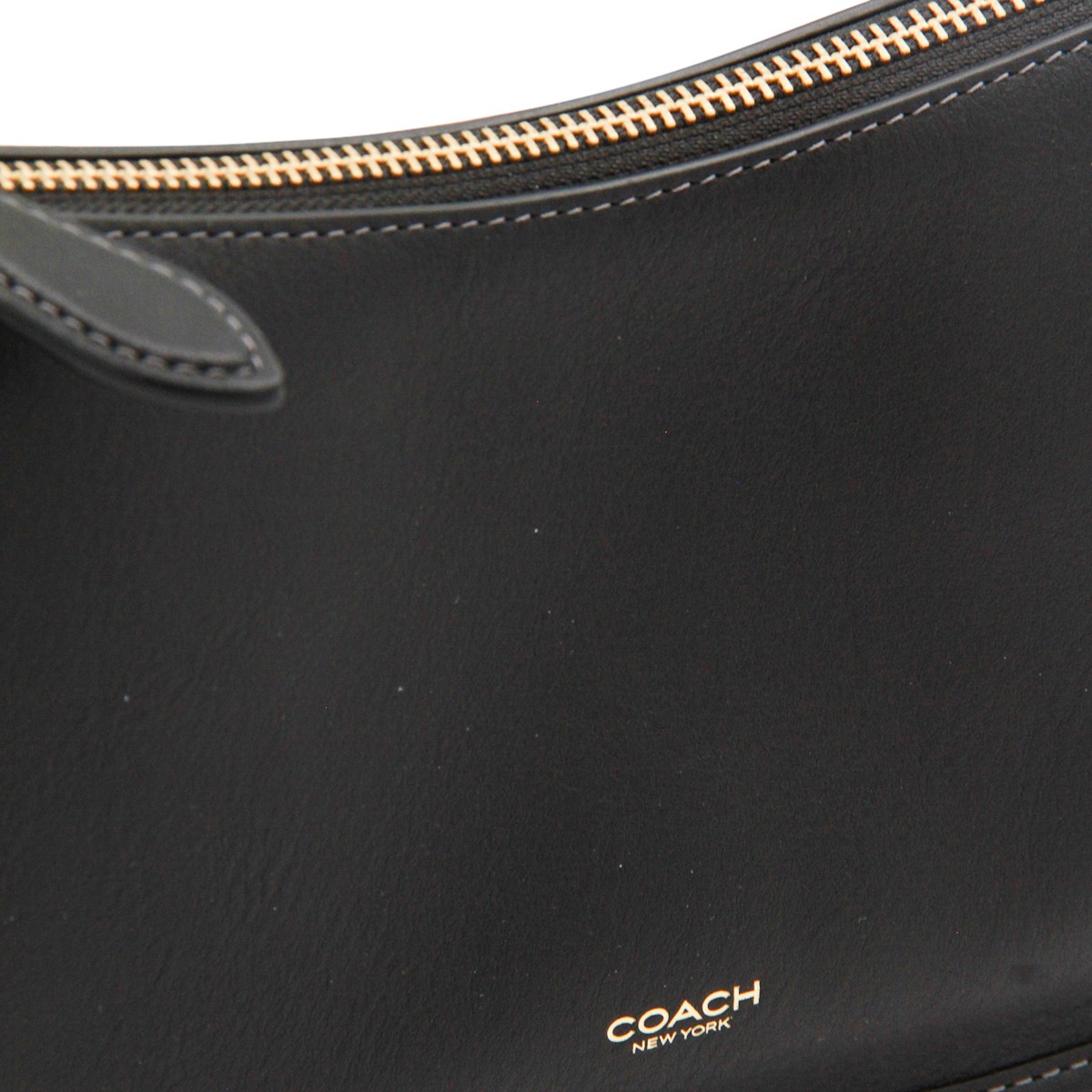 BLACK LEATHER WAVERLY SHOULDER BAG