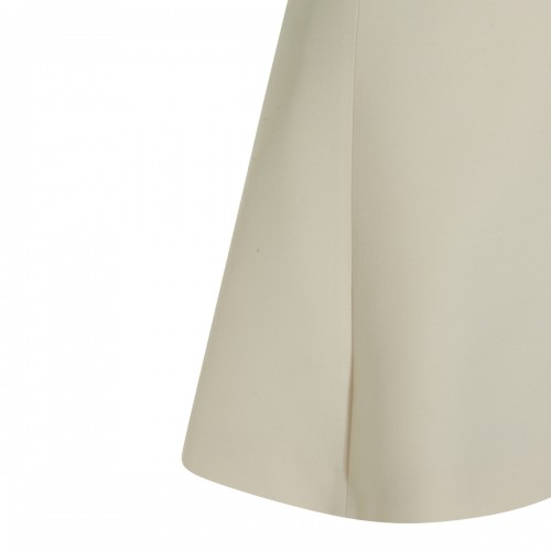 WHITE AND BLACK WOOL DRESS