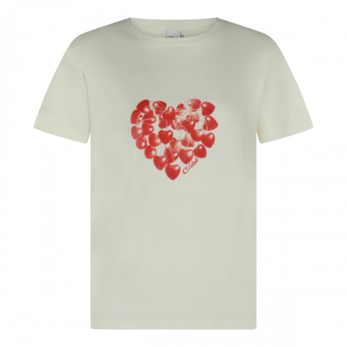 WHITE COTTON T-SHIRT
