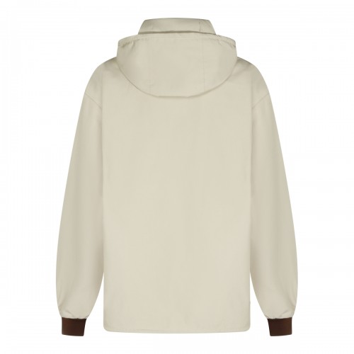 WHITE COTTON CASUAL JACKET