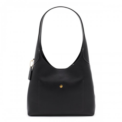 BLACK LEATHER BROOKLYN 28 SHOULDER BAG