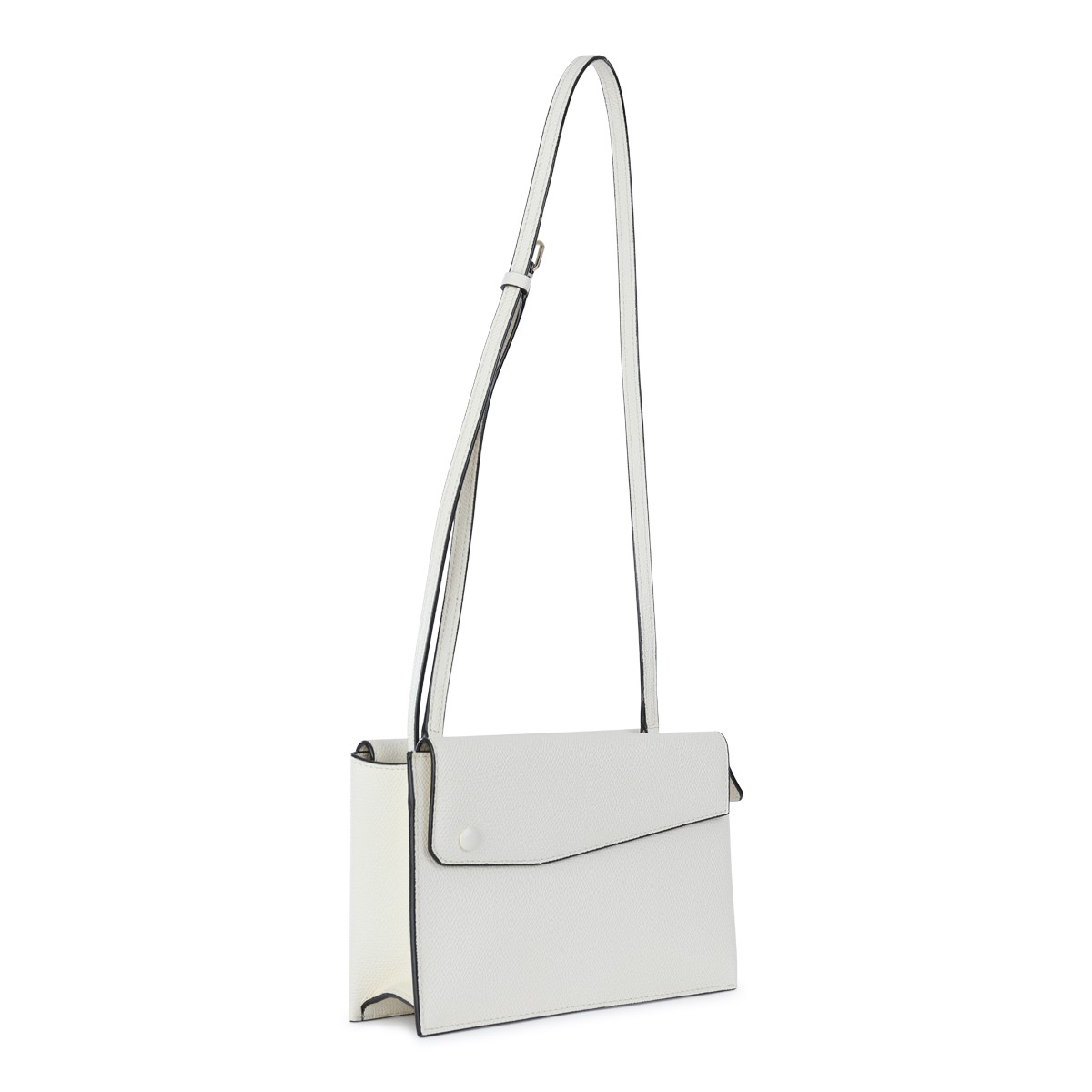WHITE LEATHER TRIO CROSSBODY BAG