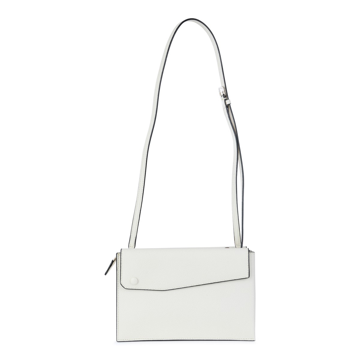WHITE LEATHER TRIO CROSSBODY BAG