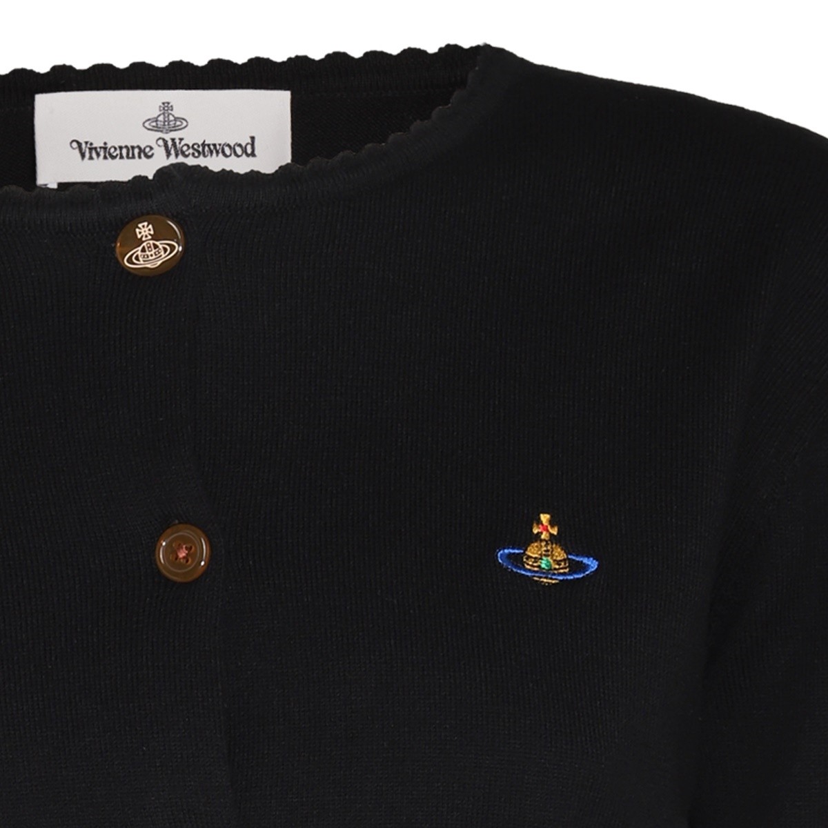 BLACK COTTON WOOL BLEND BEA KNITWEAR