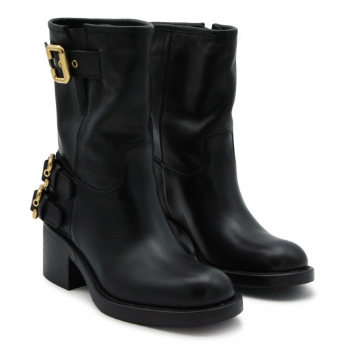 BLACK LEATHER DAKOTA BOOTS 2
