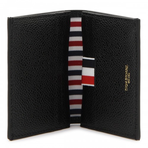 BLACK LEATHER CARD HOLDER